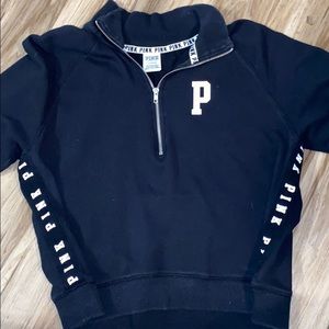 VS PINK half zip cropped